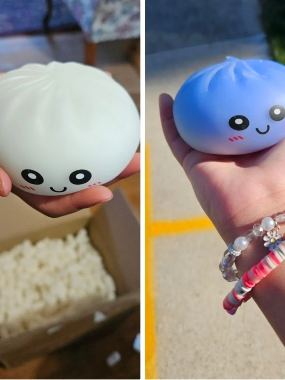 Mystery Dumpling Surprise Toy - Beige Case with Color-Change Squishies